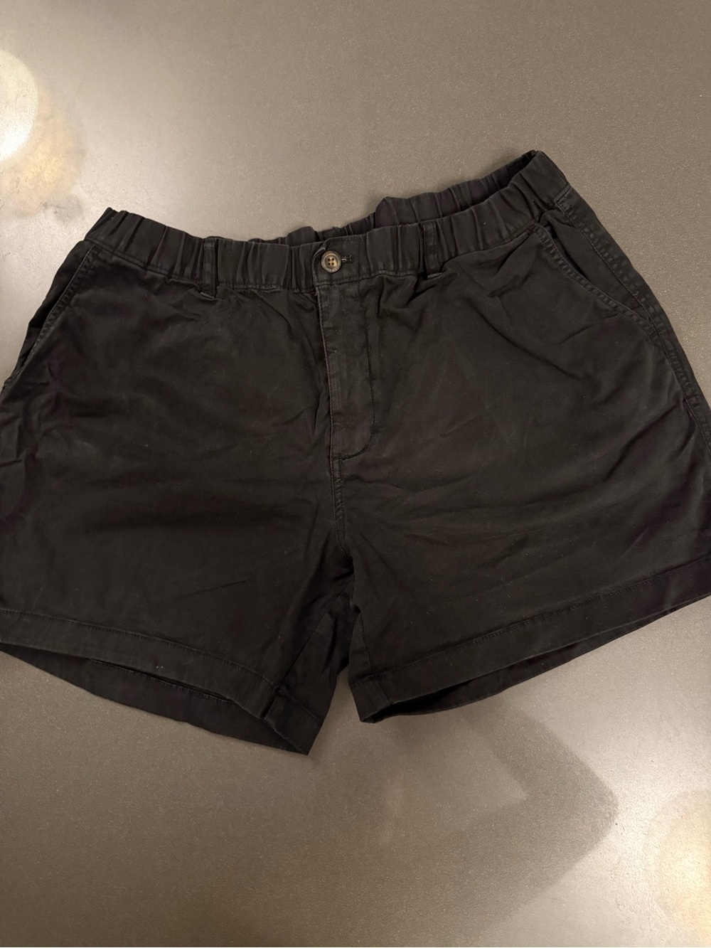 Navy Bearbottom Casual Elastic-Waist Shorts